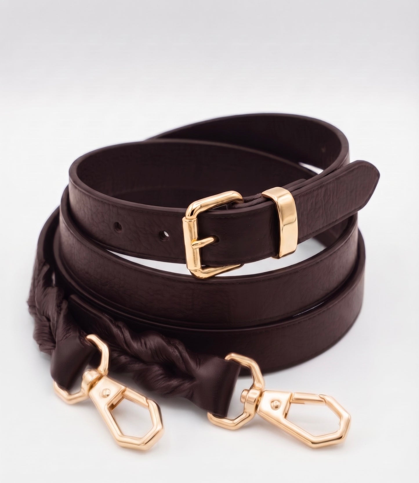 Braided Leather Strap - Espresso